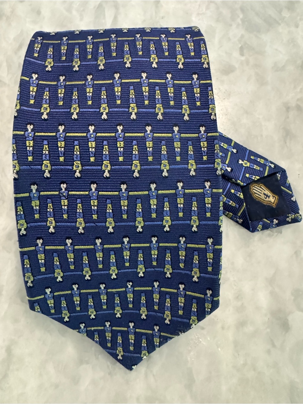 Lee Allison Four Hands Fun Formal Foozeball Players Men’s Tie Wedding Vacation
